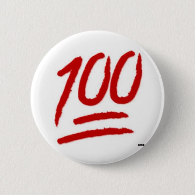 emoji 100 Button (Vorderseite)
