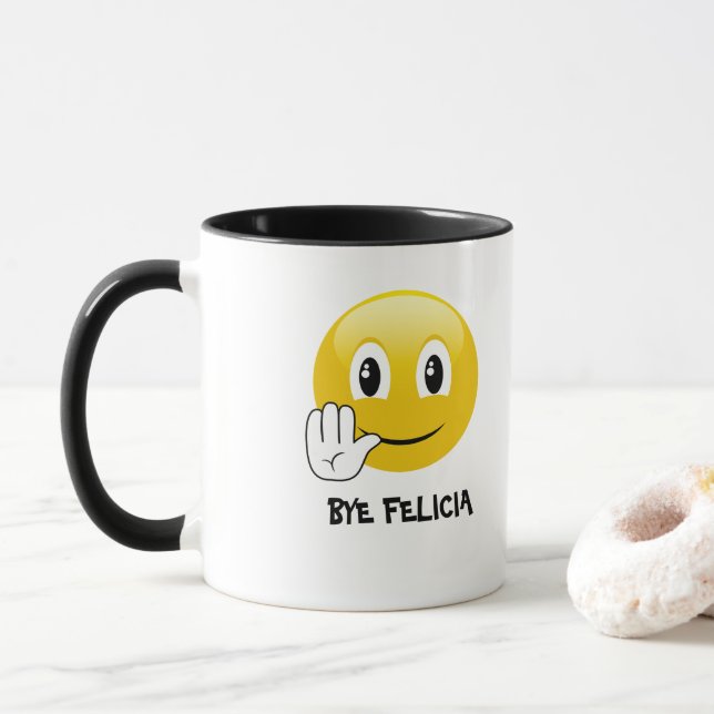 Emoji abgelegene Felicia-Kaffee-Tasse Tasse (Mit Donut)