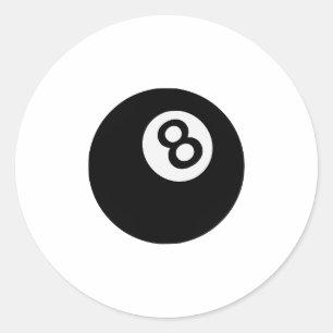 Emoji-Achterball Runder Aufkleber
