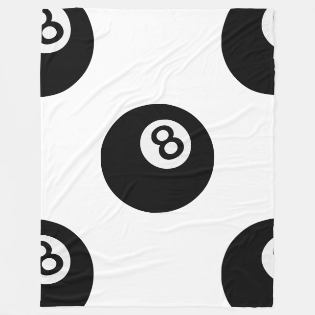 Emoji-Achtkugel Fleecedecke (Vorderseite)