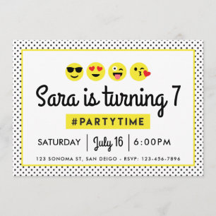 Emoji anniversaire invitation
