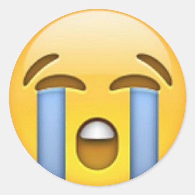 Emoji-Aufkleber Runder Aufkleber (Vorderseite)