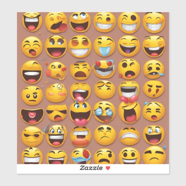 Emoji-Aufkleber witzig Aufkleber (Blatt)