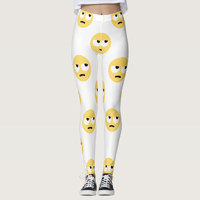 Emoji Auge rollend Leggings (Vorderseite)