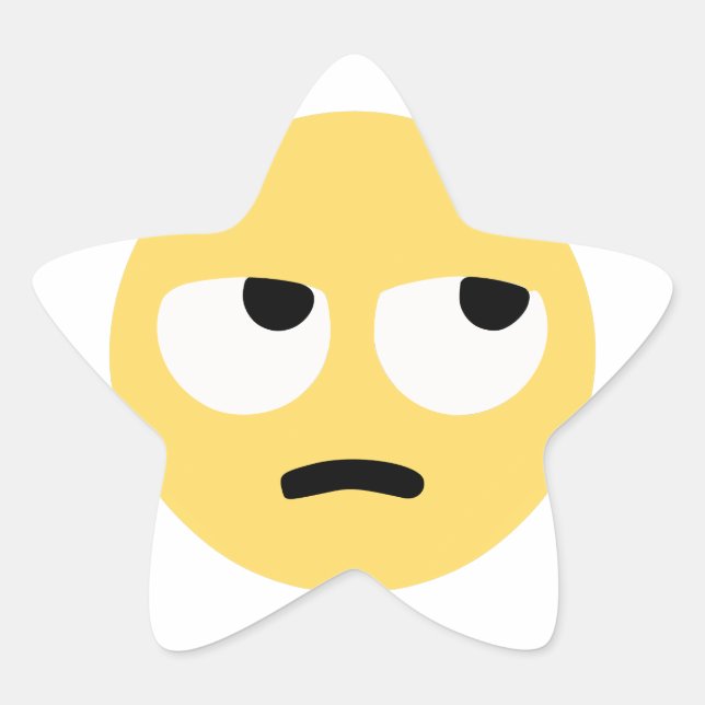 Emoji-Auge Stern-Aufkleber (Vorderseite)