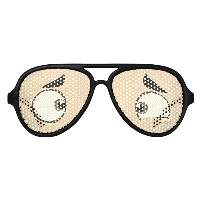 EMOJI AUGEN. FUNNY COMIC CARTOON EYES PARTYBRILLE (Vorderseite)