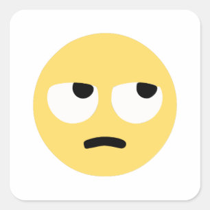 Emoji Augerollen Quadratischer Aufkleber