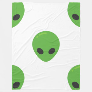 Emoji-Außerirdische Fleecedecke