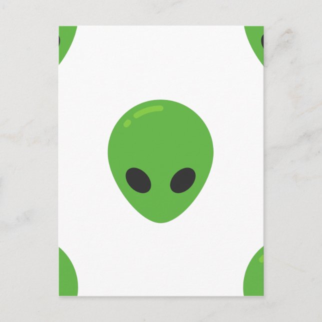 Emoji-Außerirdischen Postkarte (Vorderseite)