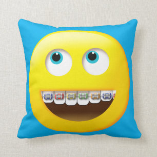 Emoji avec le coussin de croisillons