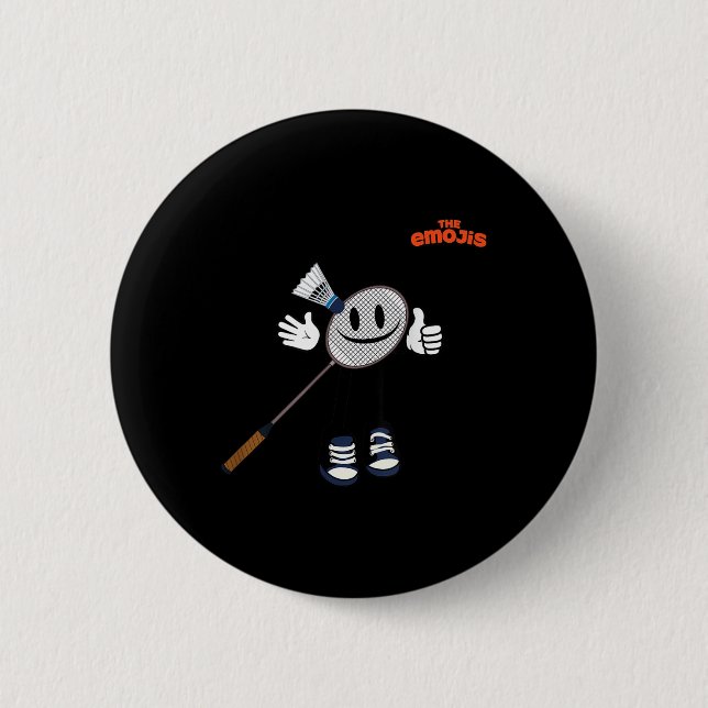 Emoji Badminton Sport Daumen Hoch  Button (Vorderseite)