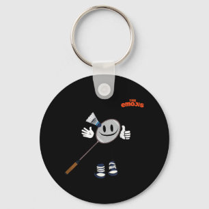 Emoji Badminton Sports trübt Schlüsselanhänger