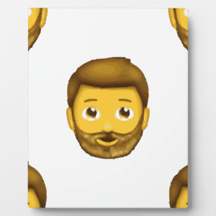 Emoji bärtiger Mann Fotoplatte