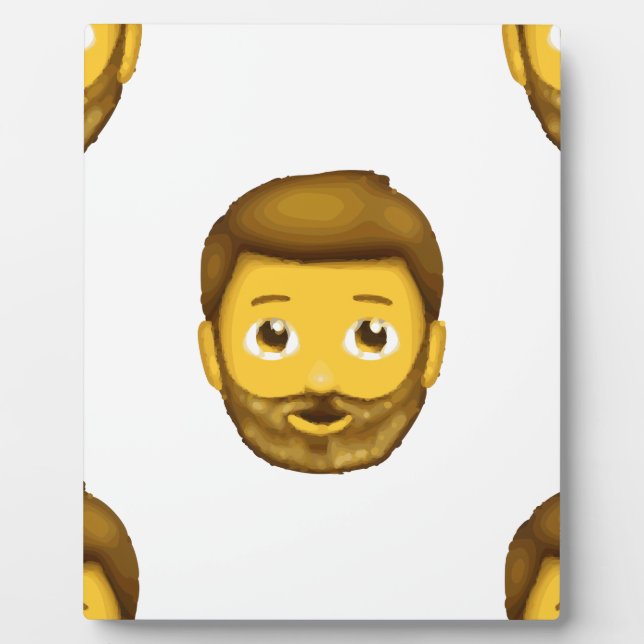 Emoji bärtiger Mann Fotoplatte (Vorderseite)