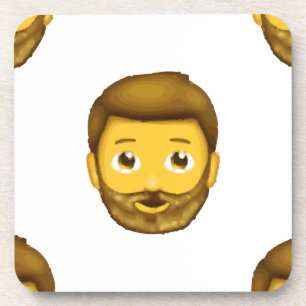 Emoji bärtiger Mann Untersetzer