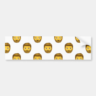 Emoji-Bartmann Autoaufkleber
