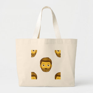 Emoji-Bartmann Jumbo Stoffbeutel