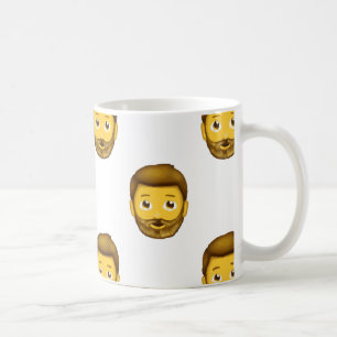Emoji-Bartmann Kaffeetasse
