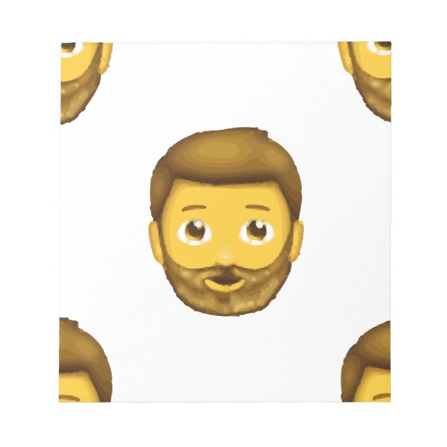 Emoji-Bartmann Notizblock (Vorderseite)