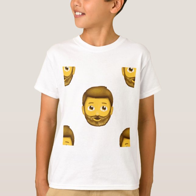 Emoji-Bartmann T-Shirt (Vorderseite)