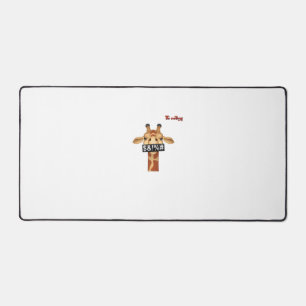 Emoji beleidigendes, wütendes Giraffengesicht Schreibtischunterlage