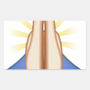 Emoji beten rechteckiger aufkleber