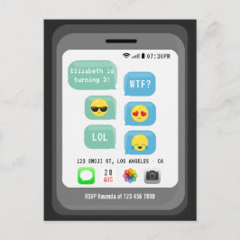 Emoji Birthday Party Postkarte
