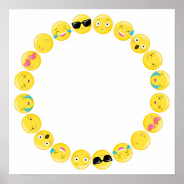 Emoji Birthday Party Selfie Fotoshop Hintergrund Poster