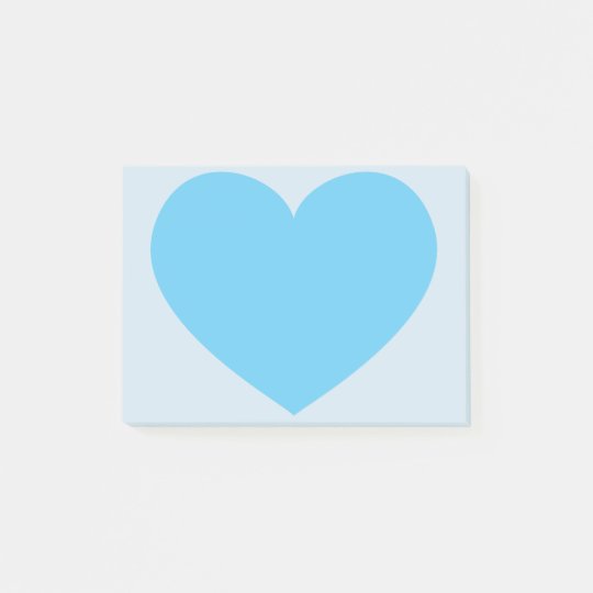 Emoji Blaues Herz Post It Post It Klebezettel Zazzle Ch