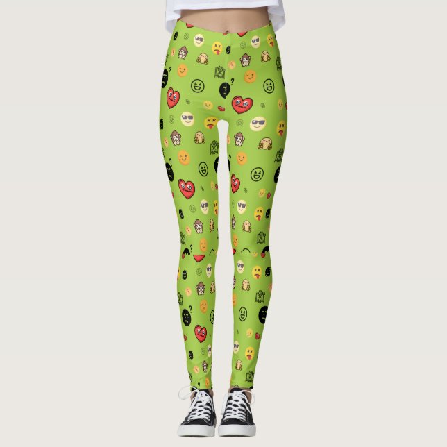 Emoji bunt leggings (Vorderseite)