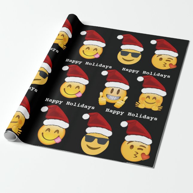 Emoji Christmas Geschenkpapier (Ungerollt)