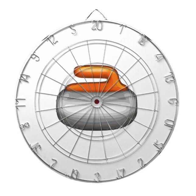 Emoji Curling Stone Dartscheibe (vorne)