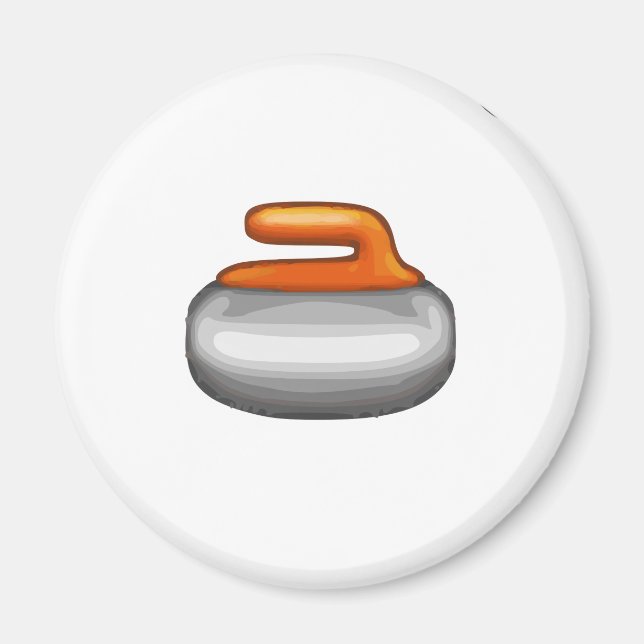 Emoji Curling Stone Magnet (Vorne)