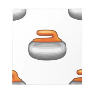 Emoji Curling Stone Notizblock