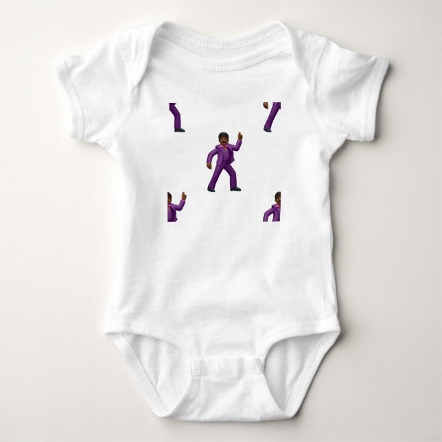 Emoji Dancing Man Baby Strampler (Vorderseite)