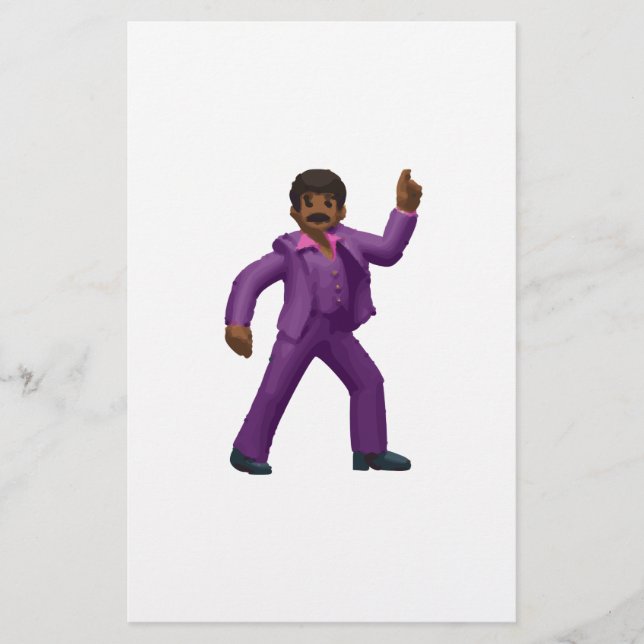 Emoji Dancing Man Briefpapier (Vorderseite)