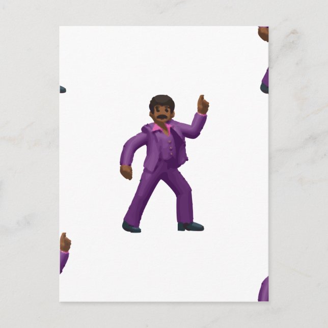 Emoji Dancing Man Postkarte (Vorderseite)