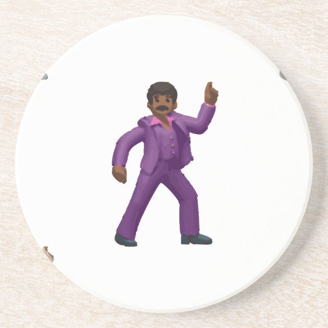 Emoji Dancing Man Sandstein Untersetzer (Vorne)