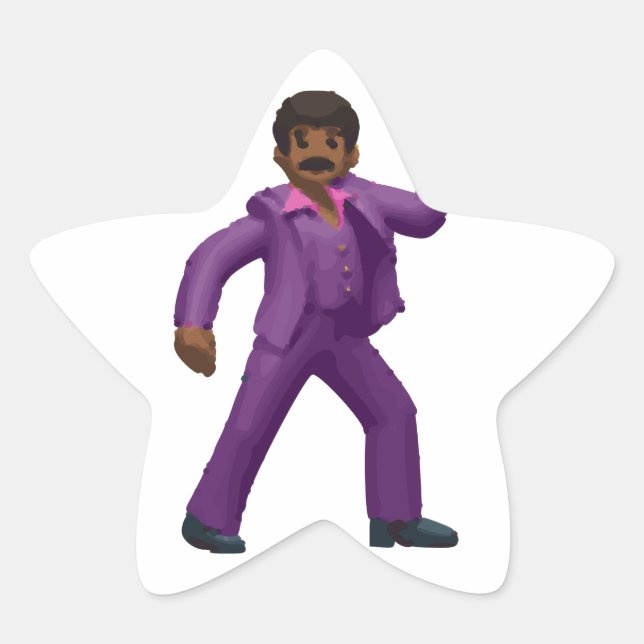 Emoji Dancing Man Stern-Aufkleber (Vorderseite)