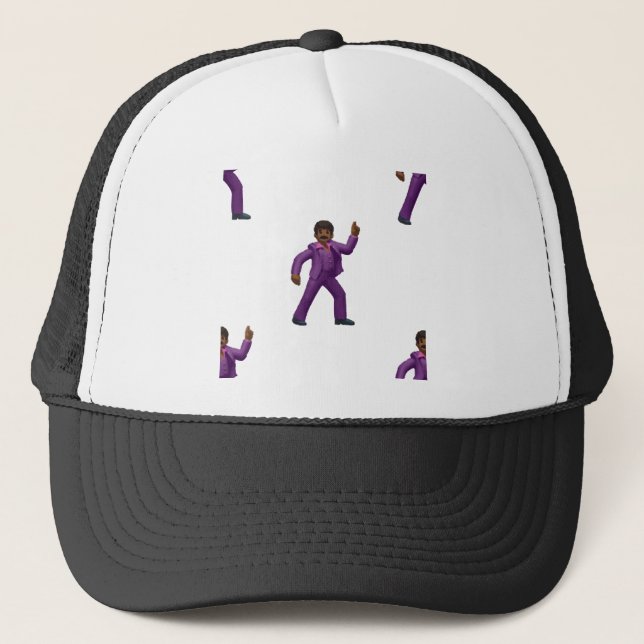Emoji Dancing Man Truckerkappe (Vorderseite)