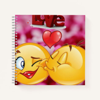 emoji de beso notizbuch