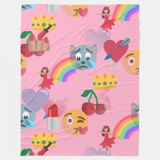 Emoji-Decke Fleecedecke (Vorderseite)