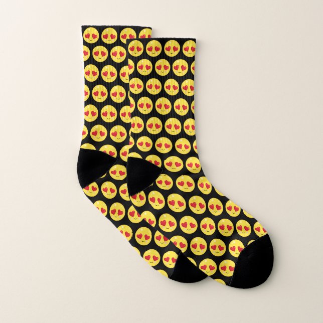 Emoji des yeux du coeur rouge (Paire)