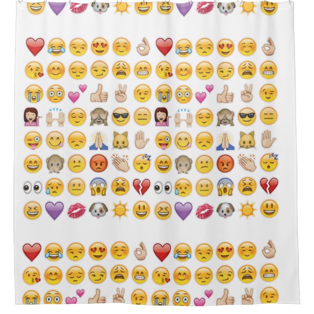 Emoji-Duschvorhang Duschvorhang (Vorderseite)