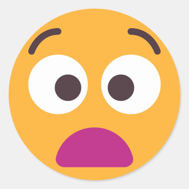 Emoji Emoji ist ein wütender, bewundernswerter Far Runder Aufkleber (Vorderseite)