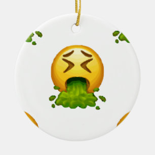 Emoji-Erbrechen Keramikornament