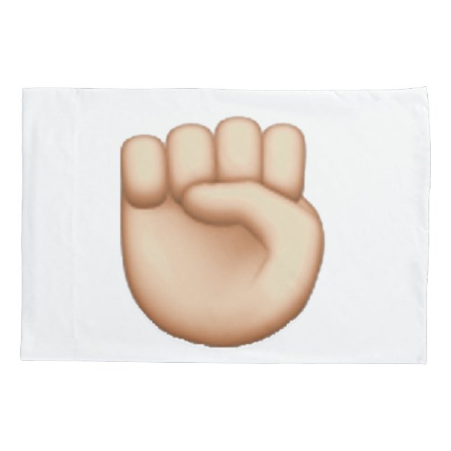Emoji - erhöhte Faust Kissenbezug (Rückseite)