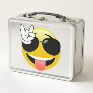 Emoji Felsen an Metall Brotdose