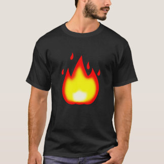 Emoji-Feuerbrand-Hot-T-Shirt T-Shirt