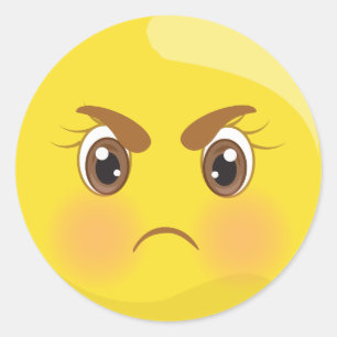 Emoji fou et fâché font face à des autocollants